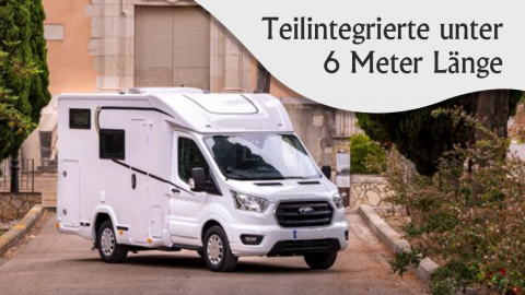 Kompaktes teilintegriertes Wohnmobil bis 6 Meter Länge