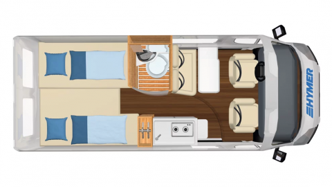 Grundrisszeichnung Hymer 