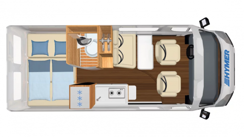 Grundrisszeichnung Hymer 