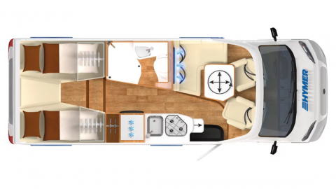 Grundrisszeichnung Hymer 