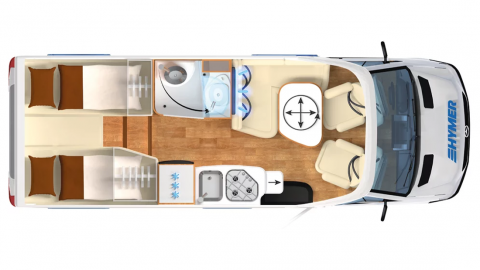 Grundrisszeichnung Hymer 