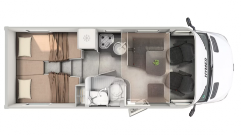 Grundrisszeichnung Hymer 