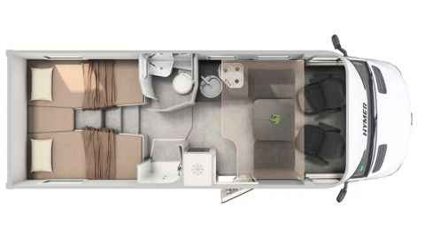 Grundrisszeichnung Hymer 
