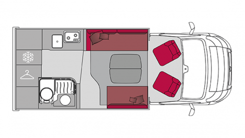 Grundrisszeichnung Pilote 