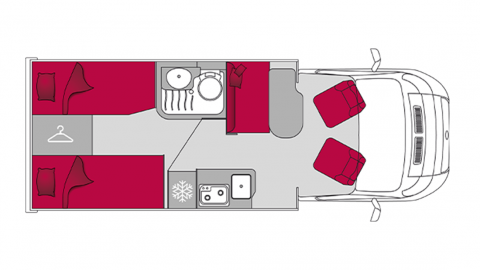 Grundrisszeichnung Pilote 