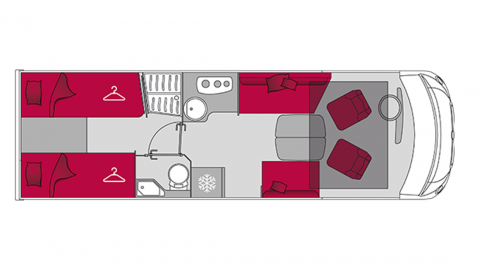 Grundrisszeichnung Pilote 