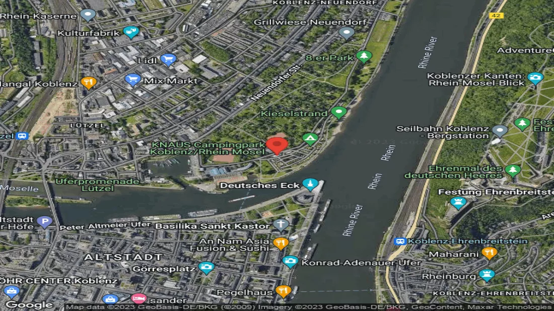 Telkimisala Knaus Campingpark Rhein Mosel Koblenz