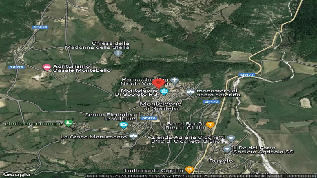 Parkirišče za avtodome in Monteleone di Spoleto Italien